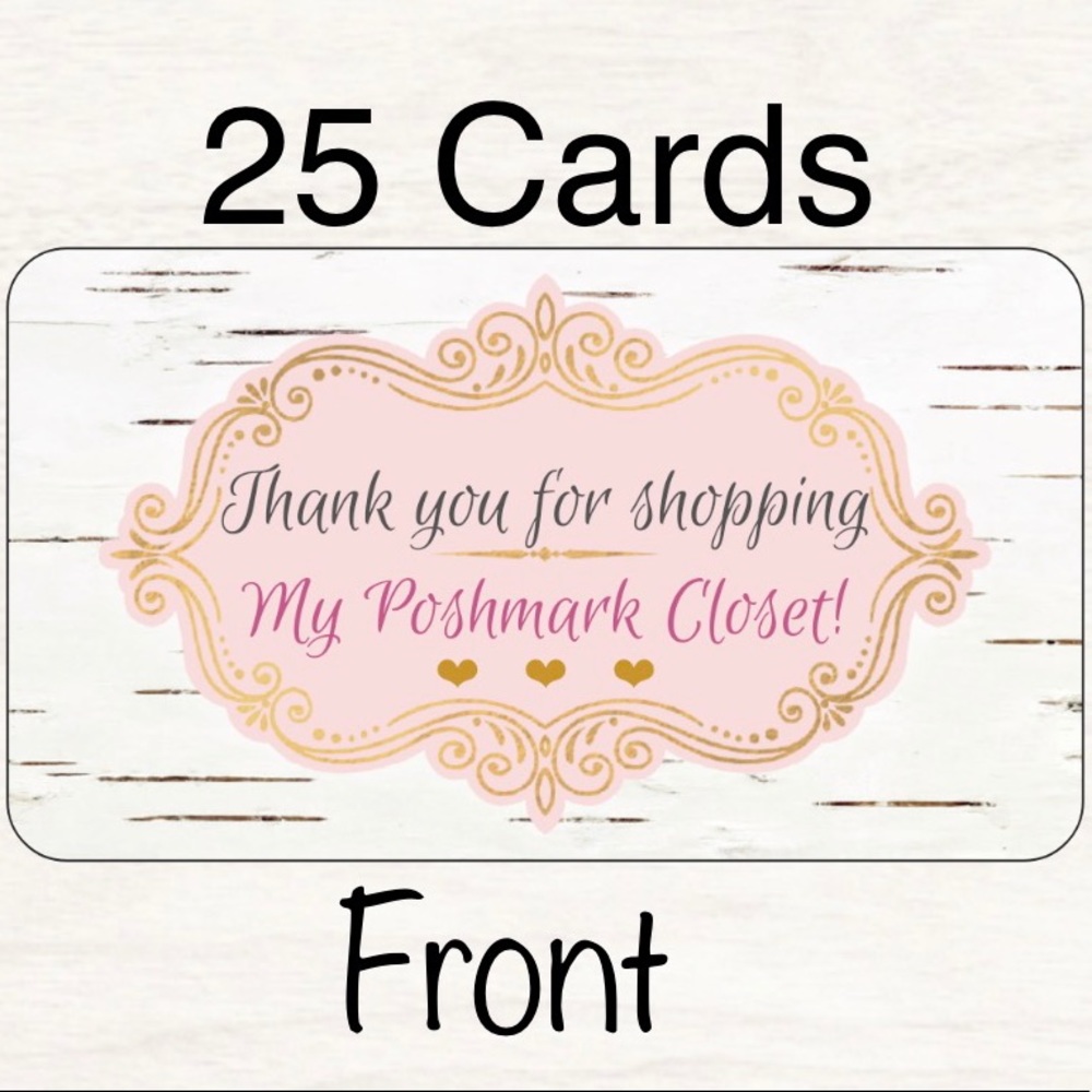 POSHER FAVORITE ⭐️25 Poshmark Closet Thank you cards - premium,  glossy finish